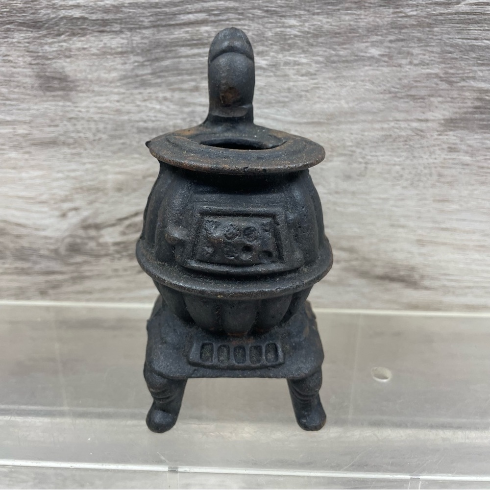 Vintage Miniature Cast Iron Stove